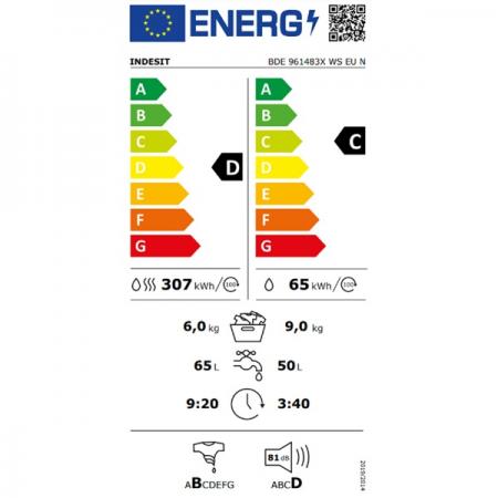 Indesit BDE 961483X WS EU N mosó-szárítógép