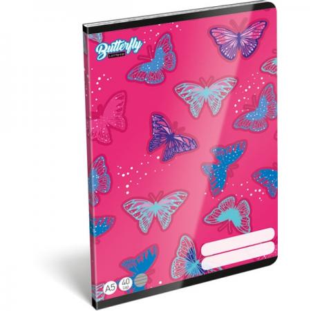 Lizzy Lollipop Butterfly 22967515 FSC A5 40 lapos tűzött vonalas füzet