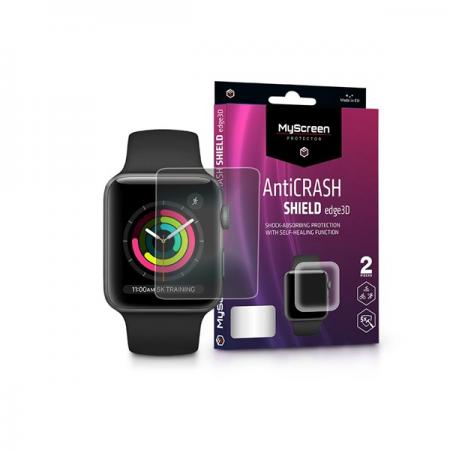 MSP LA-2043 Apple Watch S3 (38mm) AntiCrash Shield Edge 3D 2db-os ütésálló kijelzővédő fólia